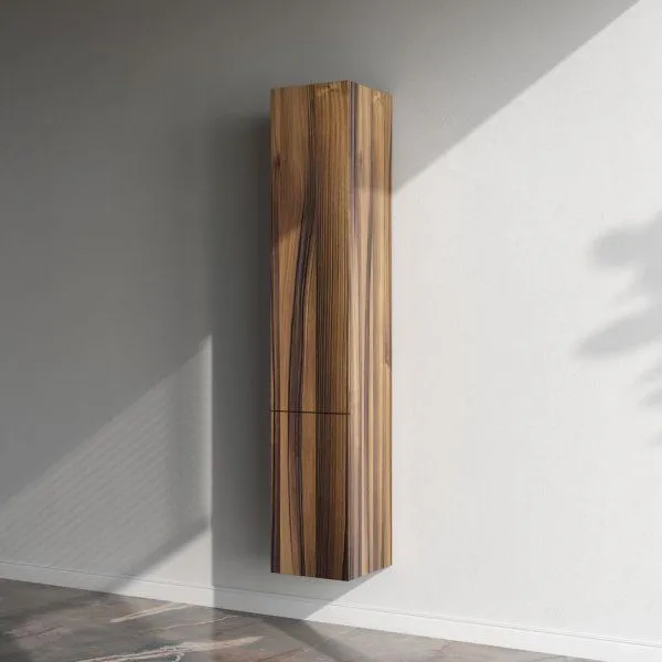 Шкаф-пенал, подвесной, левый, 30 см, двери, push-to-open, орех AM.PM Gem M90CHL0306HF