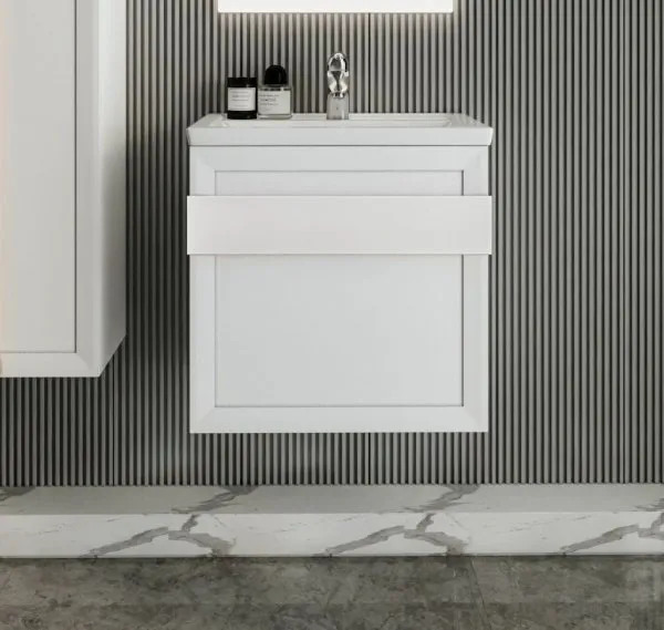 Тумба под раковину подвесная Бриклаер БЕРЛИН белый , 60 см