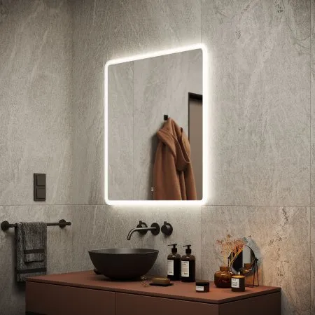 Зеркало для ванной комнаты SANCOS Arcadia 700х800 с подсветкой,  AR700