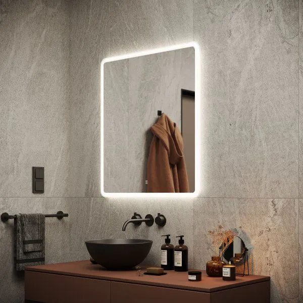 Зеркало для ванной комнаты SANCOS Arcadia 700х800 с подсветкой,  AR700