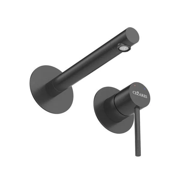 Смеситель для раковины встраиваемый CEZARES RELAX-BLI2-2-NOP-W0, Черный матовый