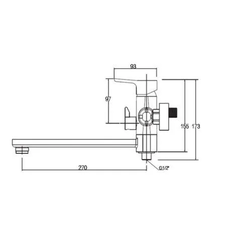Смеситель для ванны с душем KAISER Vega (63055)
