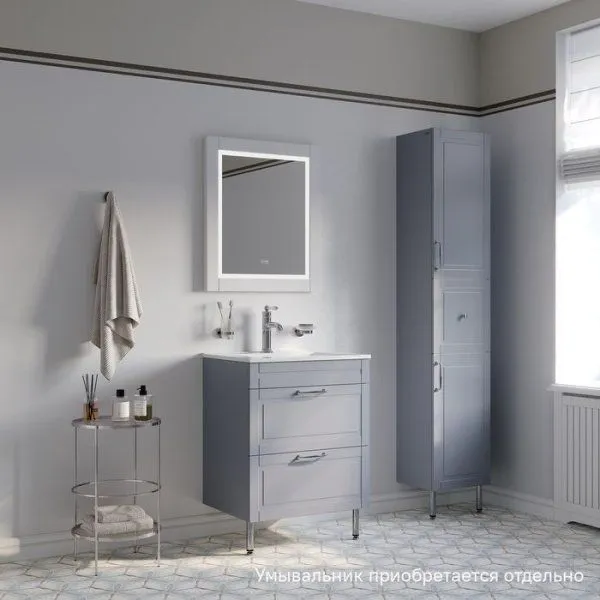 Тумба напольная, 60 см, светло-серый, Oxford, IDDIS, OXF60L0i95 подходит умыв. 0136000i28