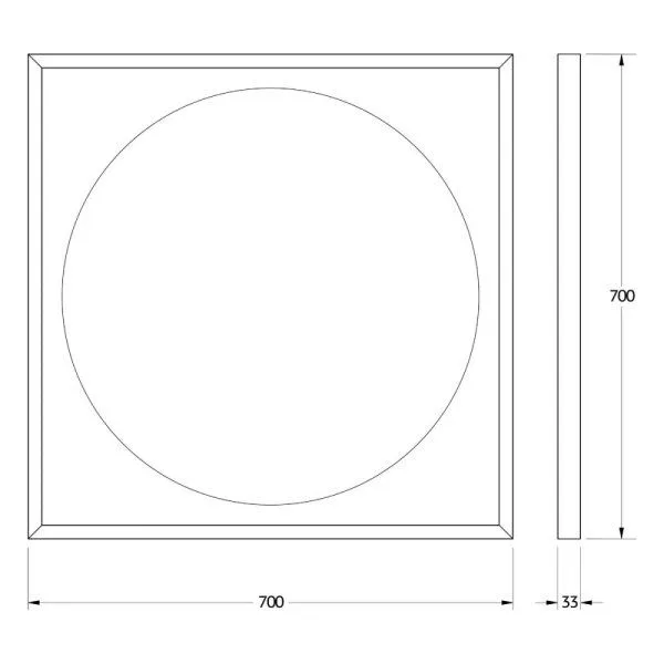 Зеркало с LED-подсветкой настенное Defesto Eclipse DF 2237R 70x70 белый