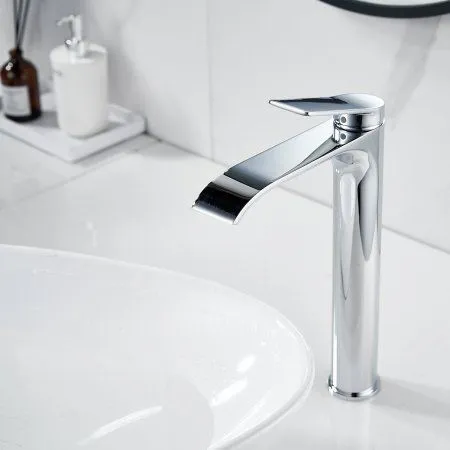 Смеситель для раковины высокий Shevanik S4111, хром - купить в Москве по низкой цене в интернет-магазине с доставкой по всей России | HITsant Смеситель для раковины высокий Shevanik S4111, хром