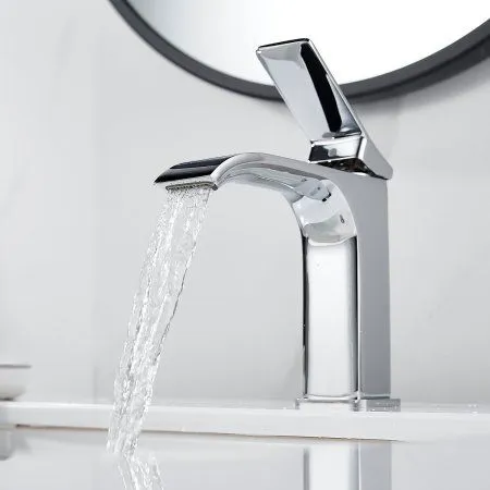 Смеситель для раковины однорычажный с гайкой Shevanik S4001, Хром