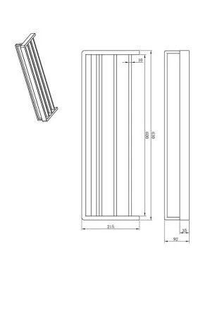 Полка с полотенцедержателем AltroBagno Aperto 081504 Cr хром