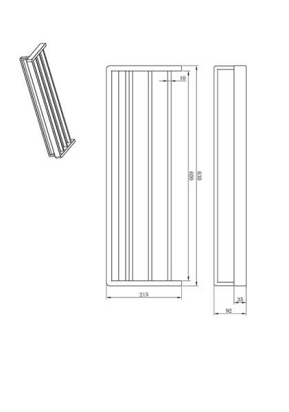 Полка с полотенцедержателем AltroBagno Aperto 081504 Cr хром