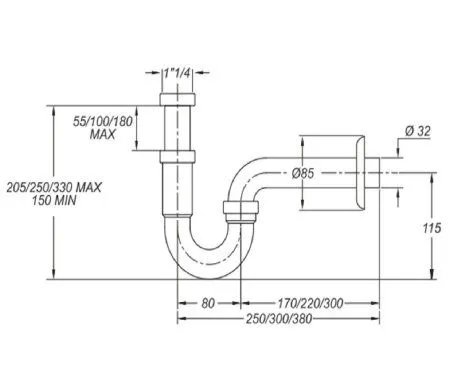 Сифон для раковины BONOMINI (0220ZX22K7WZ)