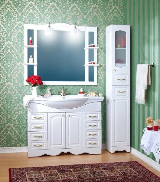 Зеркало Бриклаер АННА 120 см, белый