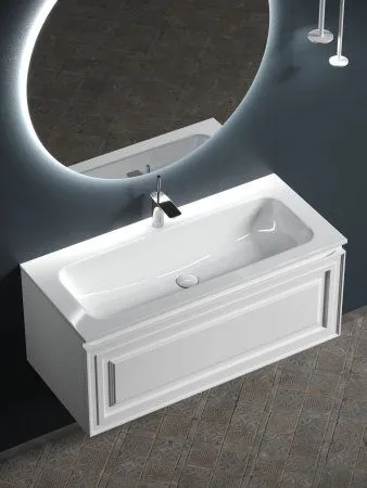 Тумба подвесная SANCOS Very 995х445х406, c одним  ящиком оснащенным доводчиками, Bianco , VR100W