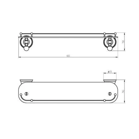 Полка Migliore Provance 17701 60 золото