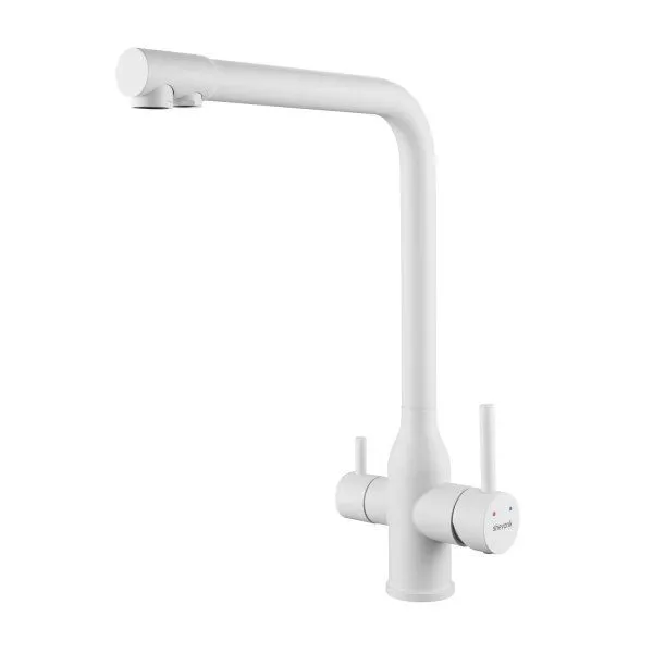 Смеситель для кухни с каналом для фильтрованной воды Shevanik S2LV48QVC,Белый