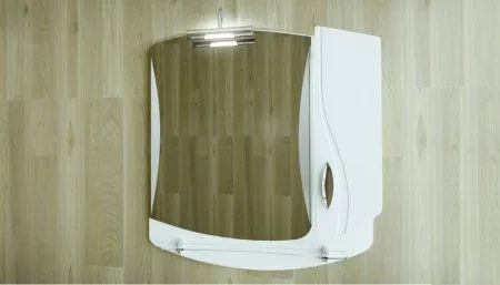 Шкаф-зеркало Velvex Belvento Apelsin 75 белое