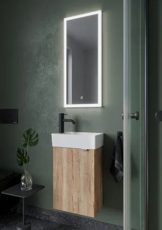 Зеркало для ванной комнаты  SANCOS Polo 350х800 с подсветкой,  PL35