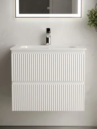 Тумба подвесная SANCOS Snob R 590х445х500, c двумя ящиками оснащенными доводчиками, Bianco, SNR60W