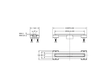Душевой лоток BONOMINI (6825WL40SWZ)