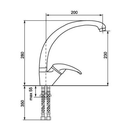 Смеситель для кухонной мойки MIXLINE ML-GS01 (526181) - купить в Москве по низкой цене в интернет-магазине с доставкой по всей России | HITsant Смеситель для кухонной мойки MIXLINE ML-GS01 (526181)