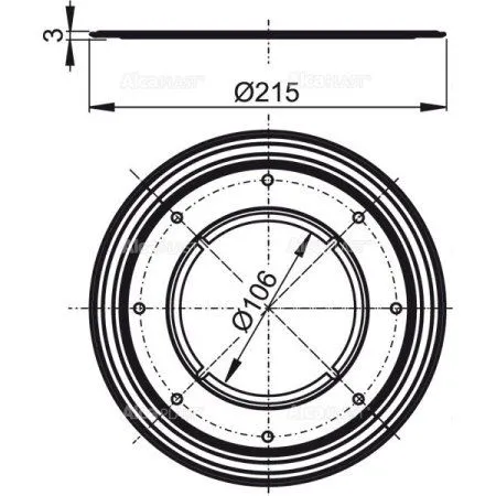 Фланец  AlcaPlast APV0002 нержавеющая сталь