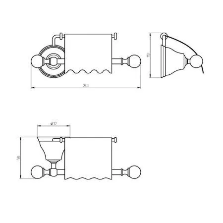 Держатель туалетной бумаги Migliore Provance 17688 золото
