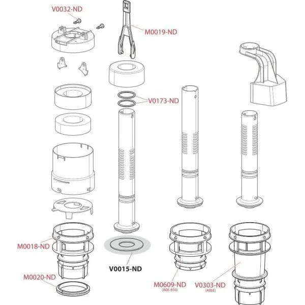 Механизм смыва для инсталляции  Alcaplast  A06 двойной слив