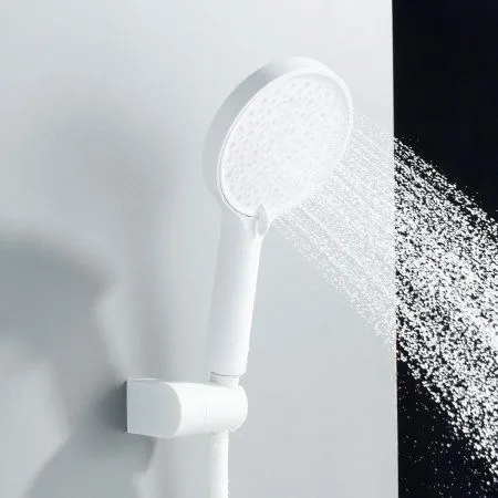 Смеситель для душевой кабины однорычажный  Shevanik S4716C, Белый