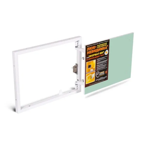 Стальной Люк под плитку Практика со сдвижной дверцей Формат МН 50-40