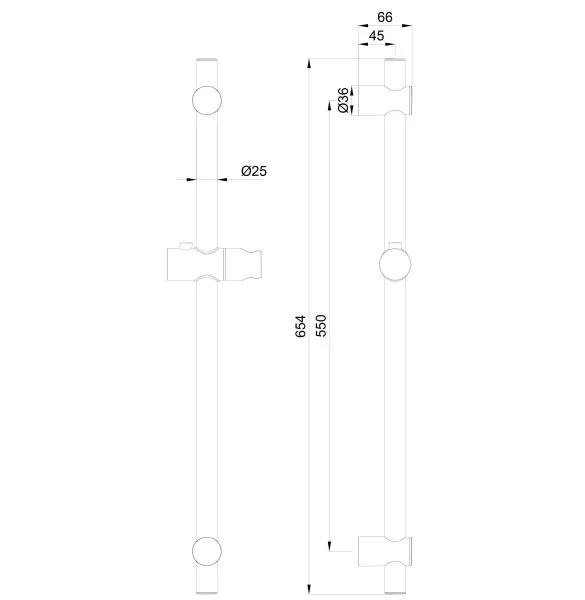 Стойка для душа WONZON & WOGHAND, Хром (WW-SL04-CR)