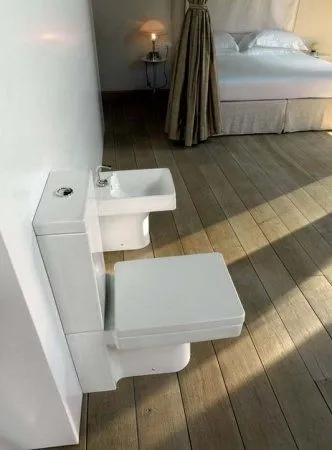 Унитаз-моноблок Kerasan Cento 3522bi прямоугольный - купить в Москве по низкой цене в интернет-магазине с доставкой по всей России | HITsant Унитаз-моноблок Kerasan Cento 3522bi прямоугольный