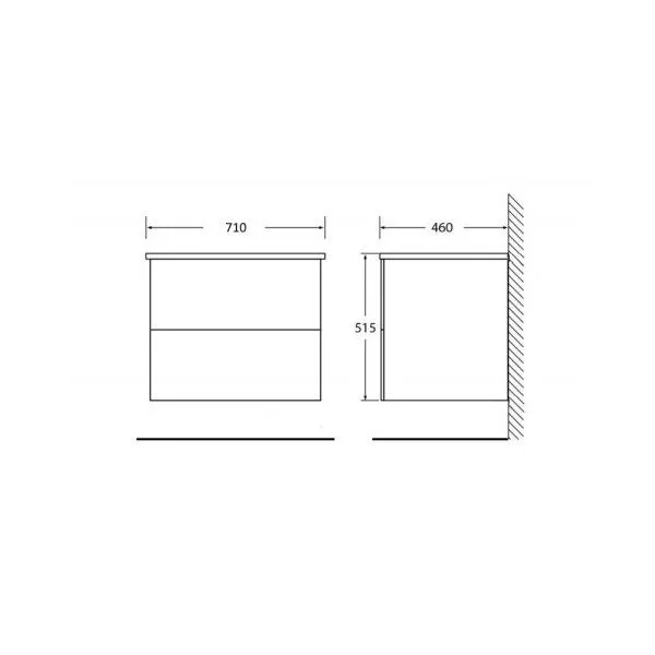 Мебель для ванной BelBagno Etna ETNA-700-2C-SO-RW-P 70 Rovere Moro