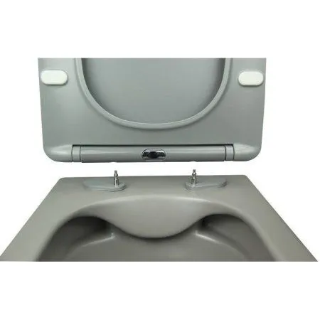 Унитаз подвесной Esbano Tiron-C безободковый, Matt Grey - купить в Москве по низкой цене в интернет-магазине с доставкой по всей России | HITsant Унитаз подвесной Esbano Tiron-C безободковый, Matt Grey