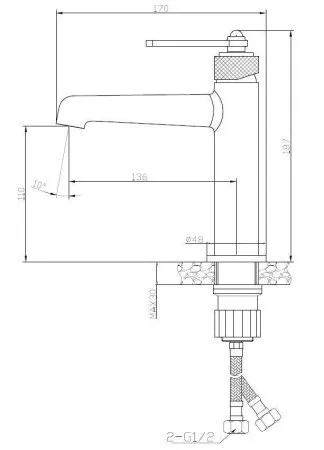 Смеситель для раковины ESKO "Bangkok" (BG26)