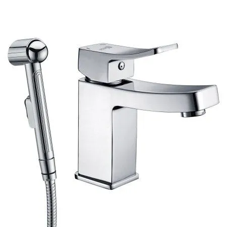 Смеситель для раковины с гигиеническим душем WasserKRAFT Aller 1060 1068 хром