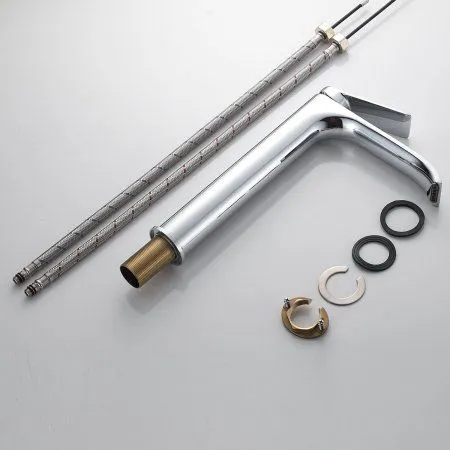 Смеситель для раковины высокий Shevanik S4111, хром - купить в Москве по низкой цене в интернет-магазине с доставкой по всей России | HITsant Смеситель для раковины высокий Shevanik S4111, хром