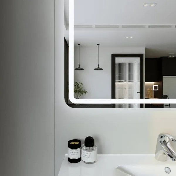 Зеркало Бриклаер Эстель-1 100 с подсветкой LED, сенсор на зеркале