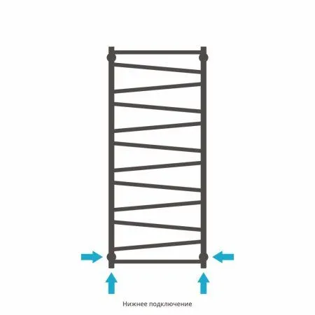 Полотенцесушитель водяной Сунержа Сирокко 00-0253-1250 1200x500 без покрытия