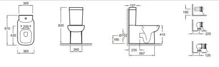 Унитаз-компакт Jacob Delafon Replay Vario 4974K-00