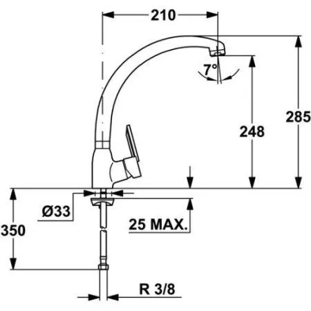 Смеситель TEKA MN матовый - купить в Москве по низкой цене в интернет-магазине с доставкой по всей России | HITsant Смеситель TEKA MN матовый