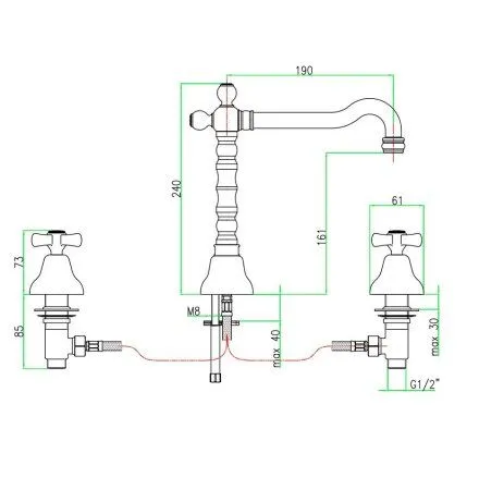 Смеситель для раковины Webert Armony AM750202010, золото
