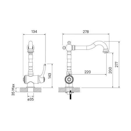 Смеситель для кухонной мойки IDDIS Oldie (OLDSBL0i05)