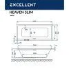 Акриловая ванна Excellent Heaven WAEX.HEV18S.SOFT.CR 180x80  с гидромассажем, белый/хром