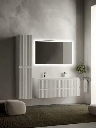 Тумба подвесная SANCOS Snob R 1195х445х500, c двумя ящиками оснащенными доводчиками, Bianco, SNR120W