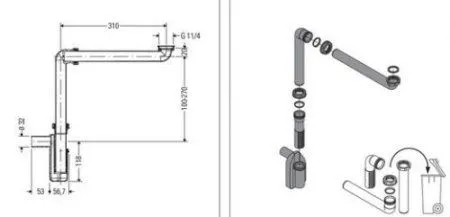 Сифон для раковины Duravit 0050730000
