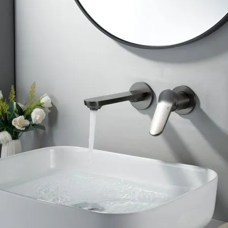 Смеситель для раковины Shevanik S4VC34TM1TVR, Оружейная сталь