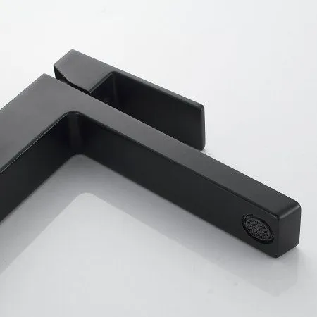 Смеситель для раковины однорычажный с гайкой Rose R1811H-1, Черный