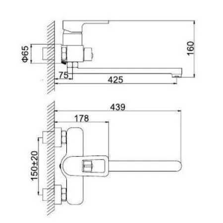 Смеситель Ledeme L2255 хром
