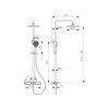 Душевая система KAISER Quadris с термостатом  (25282)