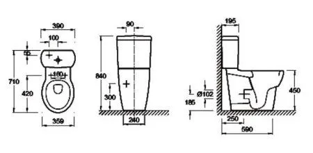 Унитаз-компакт Jacob Delafon Ove E1322 (19967W)
