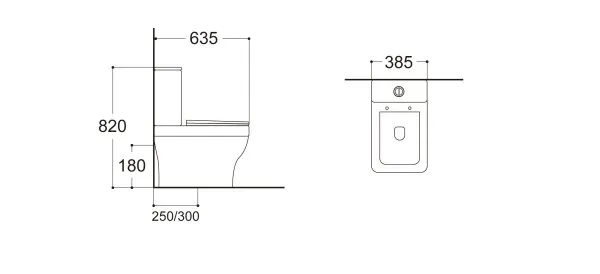 Унитаз напольный безободковый с бачком AQUATEK АМАДЕО AQ2914-00, 635*385*820 мм,  с микролифтом