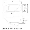 Чугунная ванна Byon Rutta Ц0000175 170x70